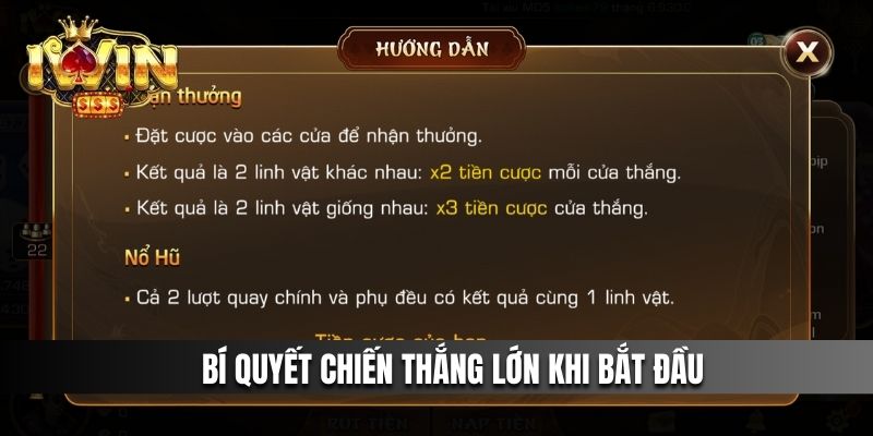 Bí quyết chiến thắng lớn khi bắt đầu