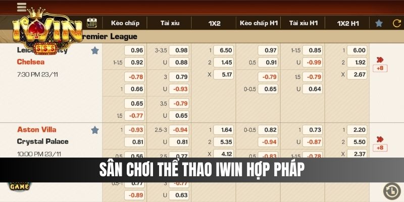 Sân chơi Thể Thao IWIN hợp pháp